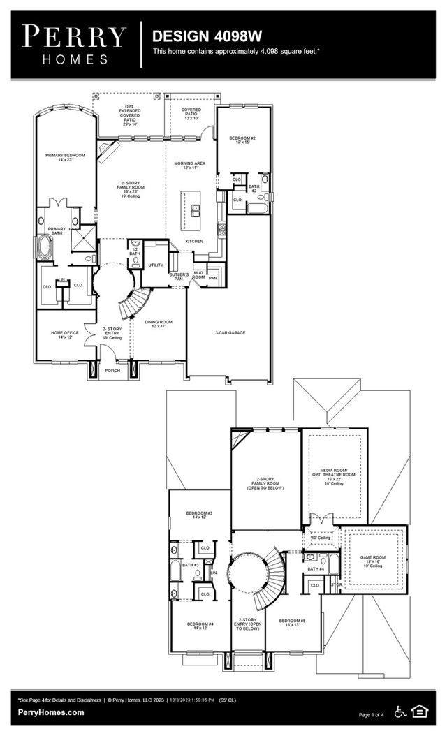 Design 4098W by Perry Homes - photo