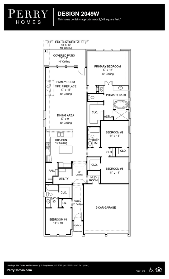 Design 2049W by Perry Homes - photo