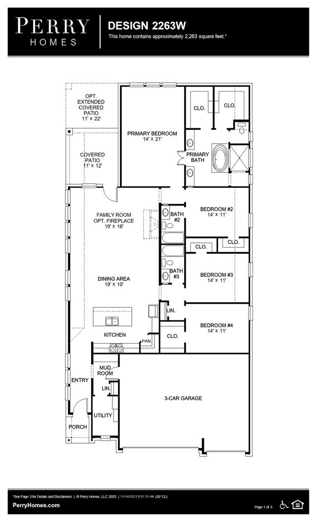 Design 2263W by Perry Homes - photo