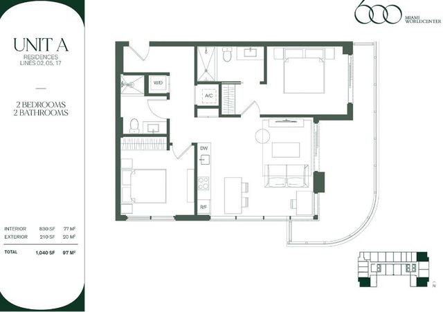 UNIT A LINES 02,05,17 by 600 Miami World Center - photo